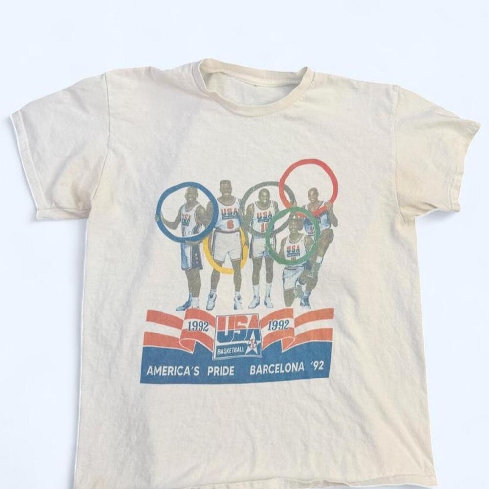 Vintage 1992 USA Basketball Barcelona Olympics T-Shirt – Men’s Large